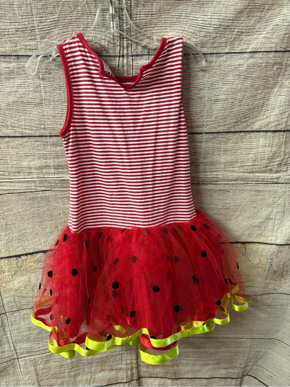 😍Emily Rose Red and Green Watermelon Tutu Dress size 8